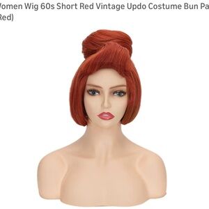 Red Vintage Updo Costume Wig
